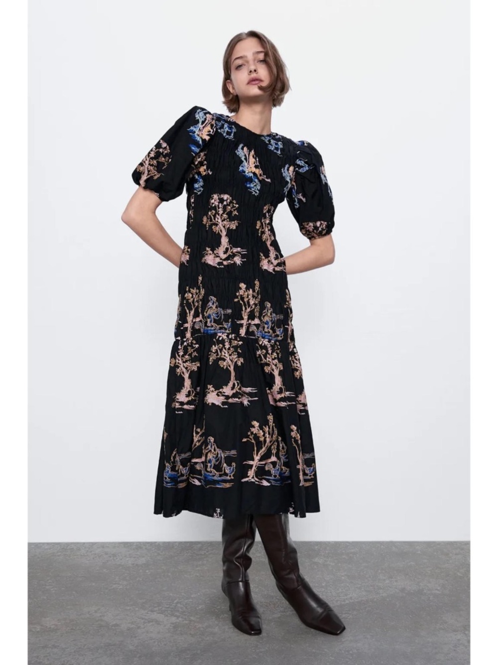 ZARA Embroidered Dress